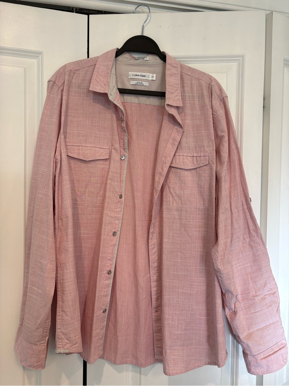 Vintage Calvin Klein Pink Button-Up Shirt